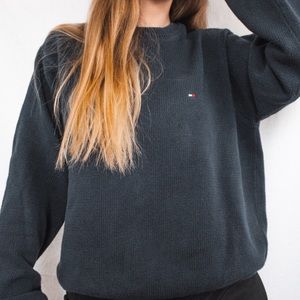 Navy Tommy Hilfiger Grandpa Sweater